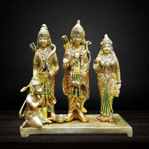 Brass Ram Darbar God Idol Statue 2.66kg